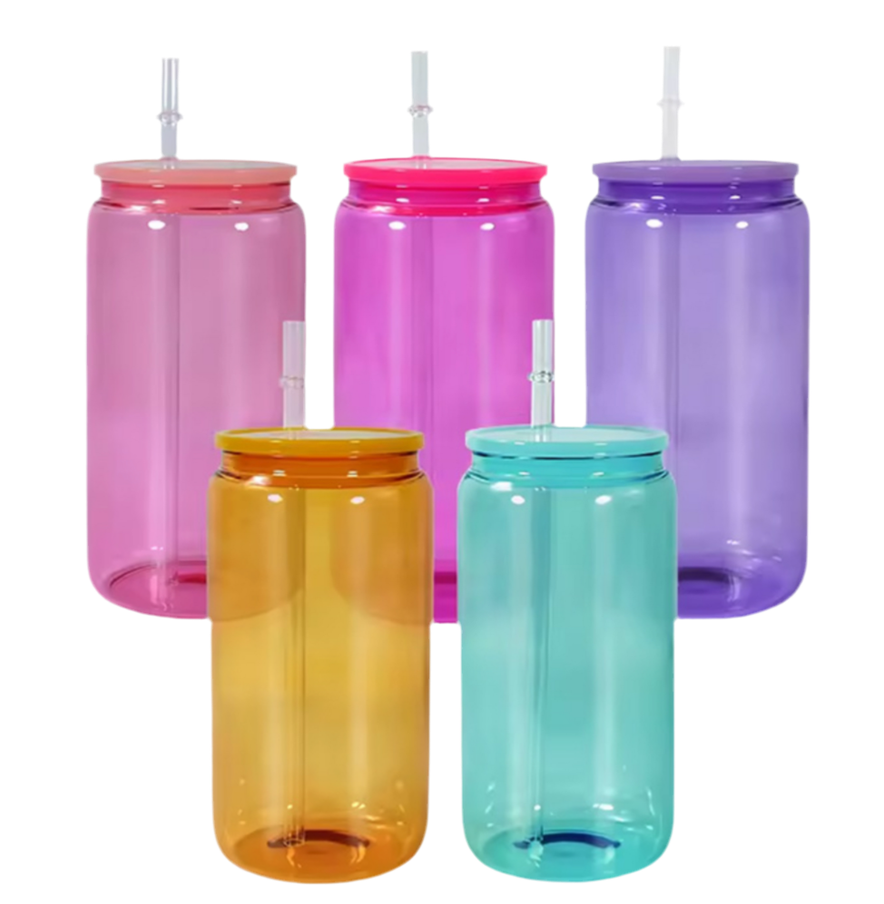 16oz Colored/Ombré Glass Cup