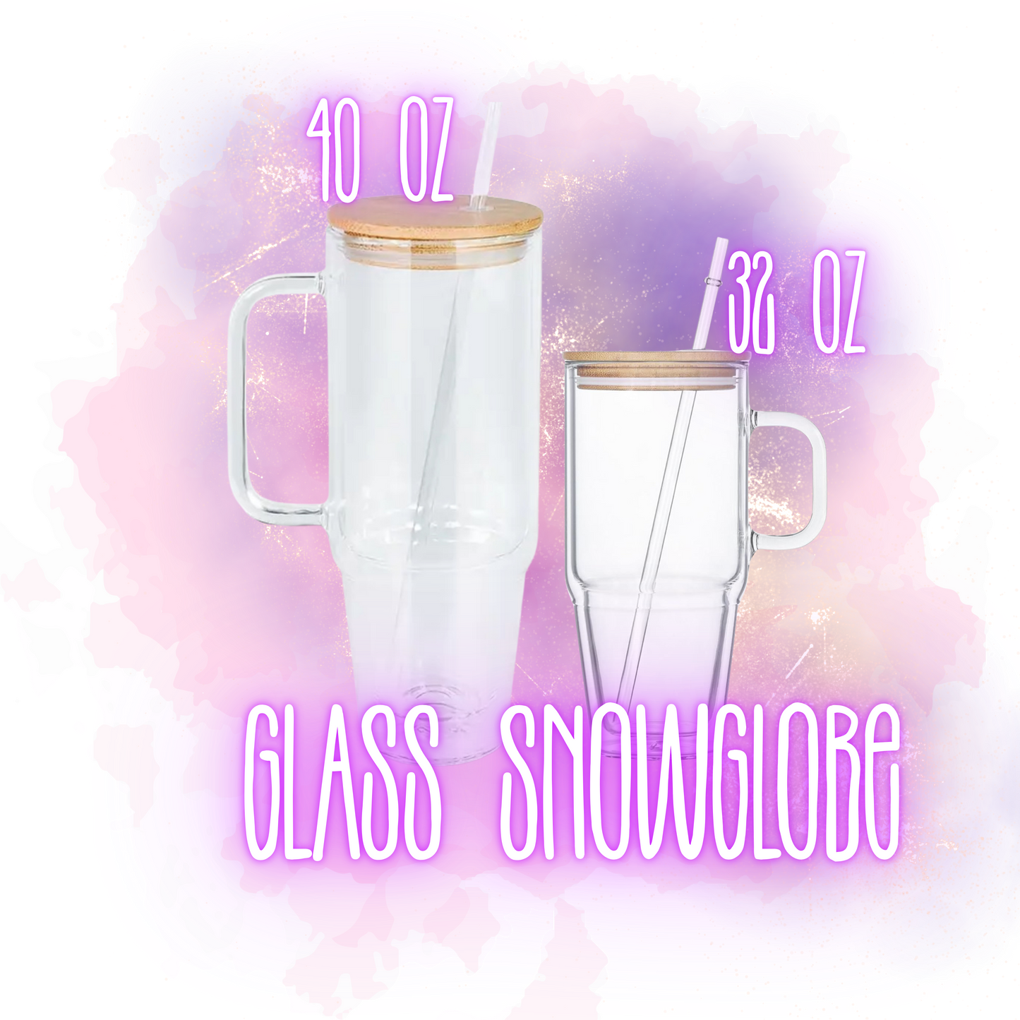 40oz/32oz GLASS Snowglobe