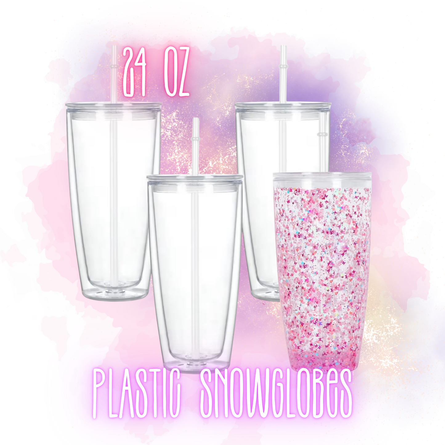 24 plastic snowglobe