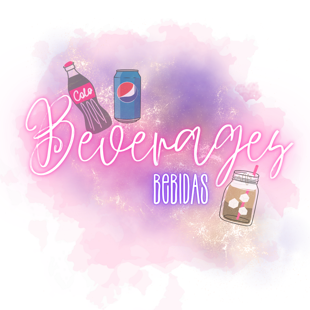 Beverages (coke, dr. Pepper, Alani etc)