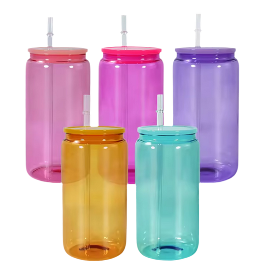 16oz Colored/Ombré Glass Cup
