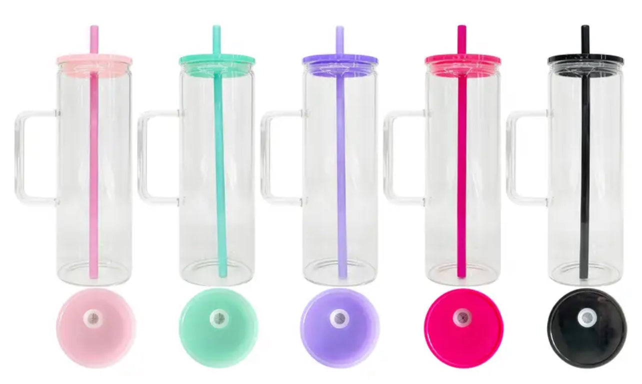 20oz glass cup with handle