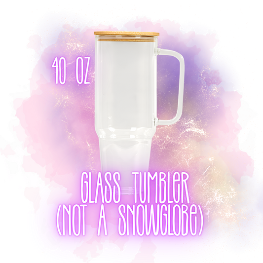 40oz Glass tumbler