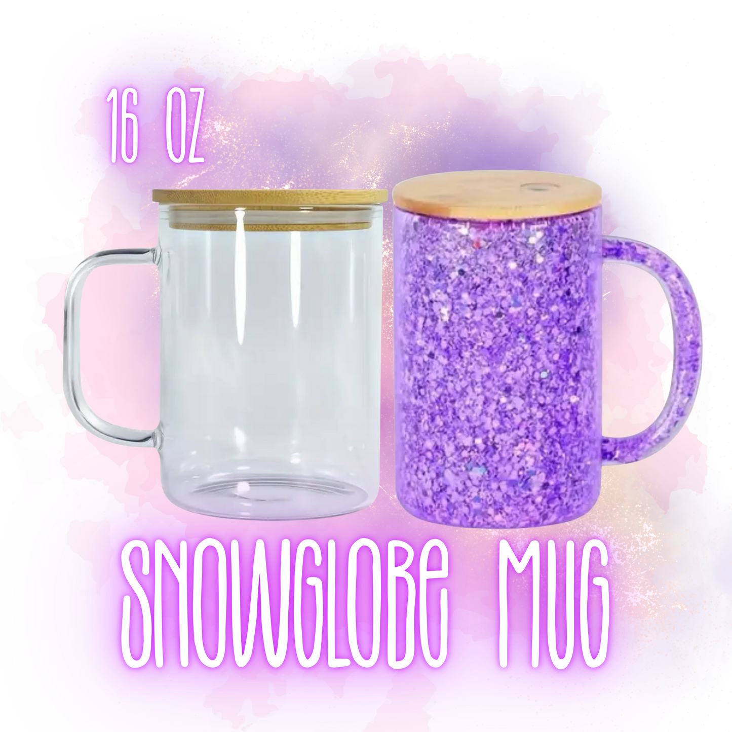 17oz Snowglobe GLASS mug