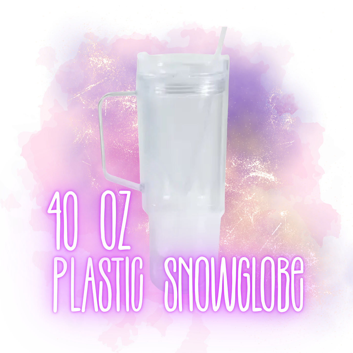 40oz PLASTIC Snowglobe
