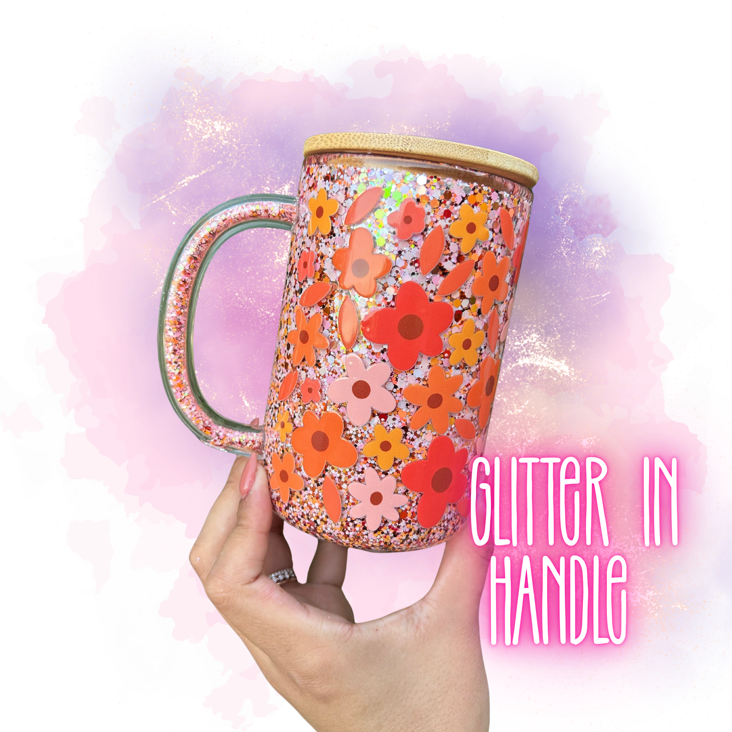 17oz Snowglobe GLASS mug