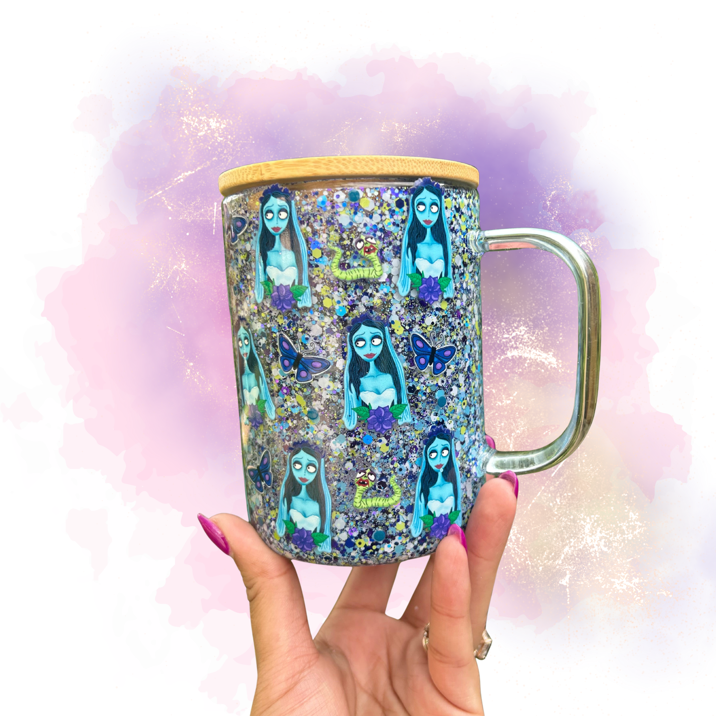 17oz Snowglobe GLASS mug