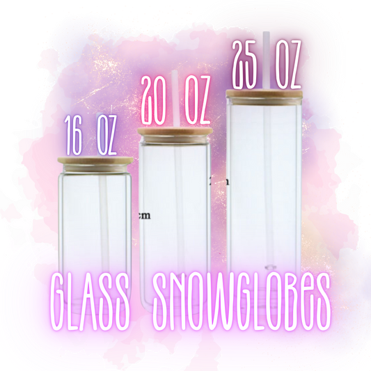 GLASS snow globes 16oz/20oz/25oz