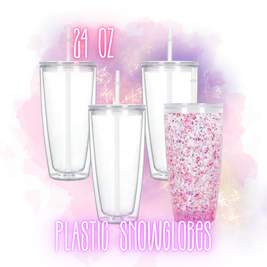 24 plastic snowglobe